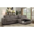 thumbnail image 3 of Topline Home Furnishings Ash Brown Sectional with ottoman, 3 of 3