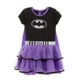 thumbnail image 4 of DC Comics Justice League Batgirl Toddler Girls Tulle Costume Dress Leggings Cape and Headband 4 Piece Set Newborn to Big Kid, 4 of 5