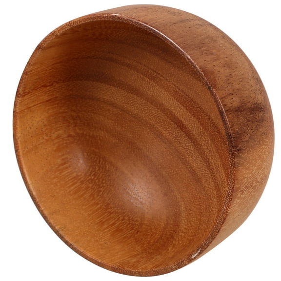 WRITWAA Wood Bowls Deep Wide Bowl Brown 1Pack Serving Noodles Families