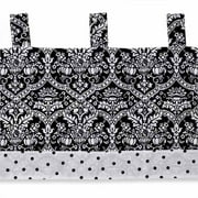 Angle View: Seed Sprout - Damask Window Valance, Black and White