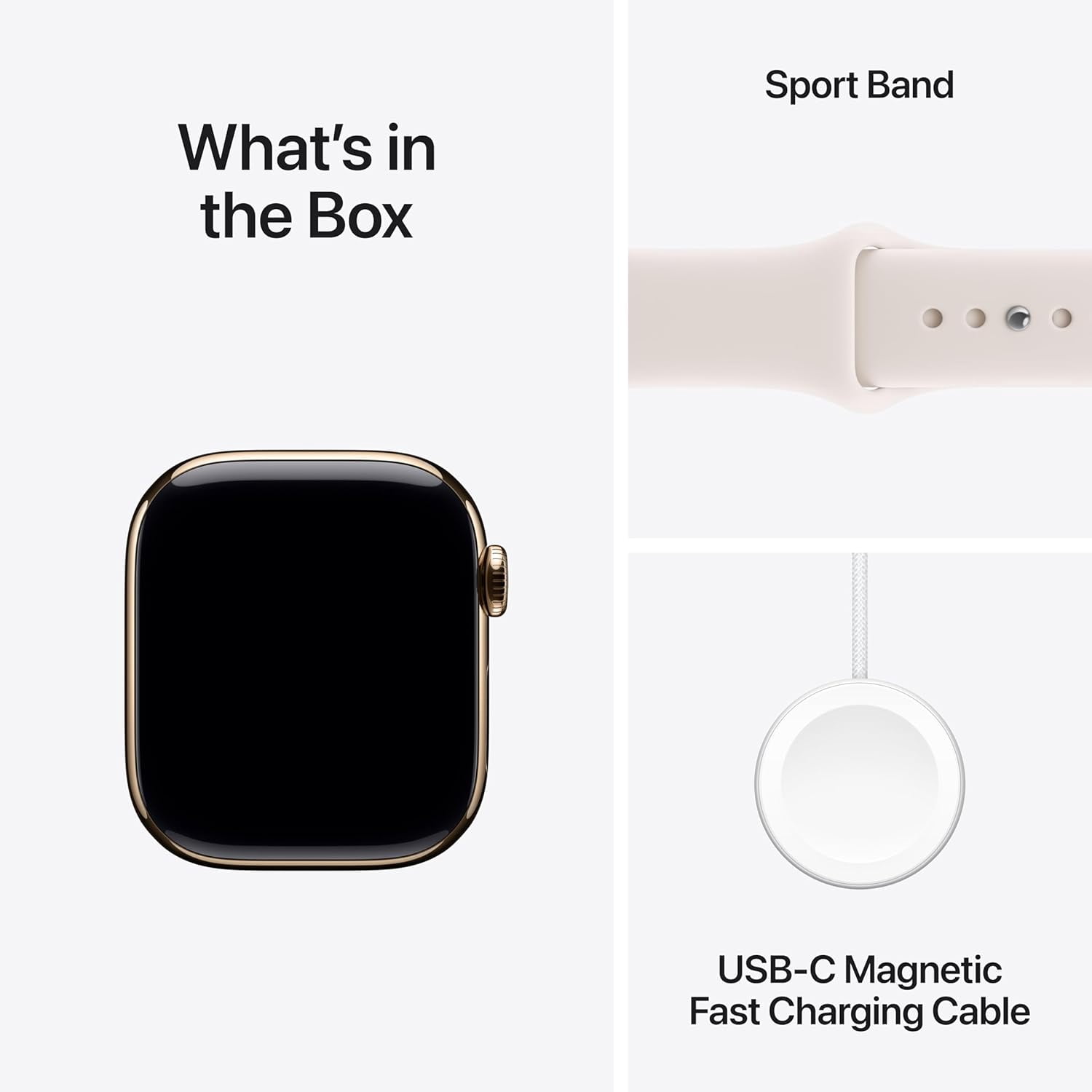Apple Watch Series 11 [GPS + Cellular 46mm] Smartwatch with Gold Titanium Case with Light Blush Sport Band - M/L