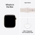 thumbnail image 6 of Apple Watch Series 11 [GPS + Cellular 46mm] Smartwatch with Gold Titanium Case with Light Blush Sport Band - S/M, 6 of 8