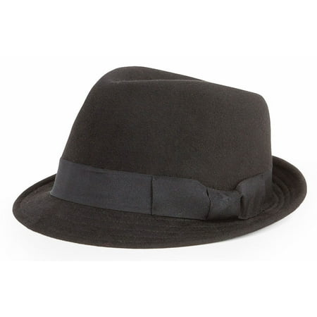 San Diego Hat Company Womens Grosgrain Band Fedora-Black