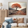 thumbnail image 1 of Designart Tree Gold framed wall art, Coral Tree Autumn I , Trees Large framed wall art decor, Coral Traditional Gold framed wall art, 32x16 inches Gold Frame, 1 of 5