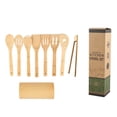 thumbnail image 1 of HBFAGFB Wooden Spoons for Cooking 9 Piece Kitchen Utensil Set Easy to Clean and Durable Beige, 1 of 9
