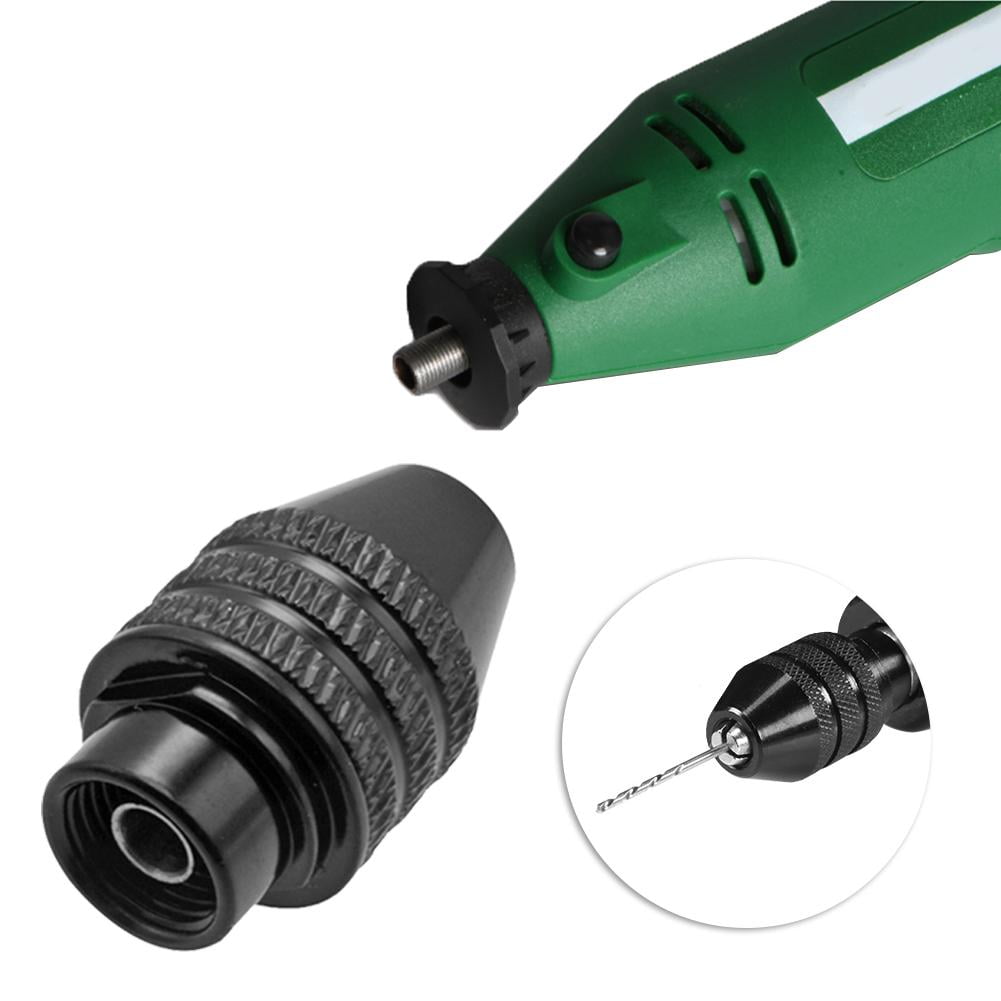 0.3-3.2mm Drill Three Claw Chuck Drill Impact Driver Adapter with 1//4 Hex Shank