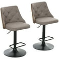 thumbnail image 1 of HOMCOM Tabourets de Bar Hauteur Comptoir Ensemble de 2, Tabourets Pivotants Réglables, 1 of 10