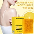 thumbnail image 4 of QunYou Yellow Foam Turmeric Lemon Soap Bar for Face and Body Cleansing Bath Control Oil Cleansing Exfoliating 100g, 4 of 6