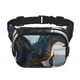 thumbnail image 1 of Fotbe Wild Blue Cool Dragon Cangurera Cuadrada con Estampado de Doble Capa, Bolsa de Cintura Ajustable Mini para Hombres y Mujeres, 1 of 9