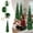 F, variant on 59in Christmas Tree with Timer Lights, Colored Sliver Tinsel Snowflake Christmas Tree, Collapsible Artificial Pencil Tree Xmas Decoration for Home, Office, Party, Easy Assembly