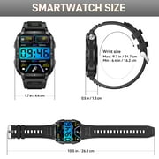 XAXRE KT79 Smart Watch for Men with 1.96 Big Screen LED Flashlight/UV Light 3ATM Waterproof Rugged Smartwatch with Text and Call for iOS Android, 1pc