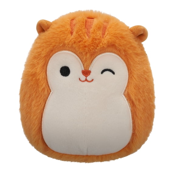 Squishmallows FuzzAMallow Official 5 inch Quigley the Winking Orange Squirrel - Child's Ultra Soft Plush Toy