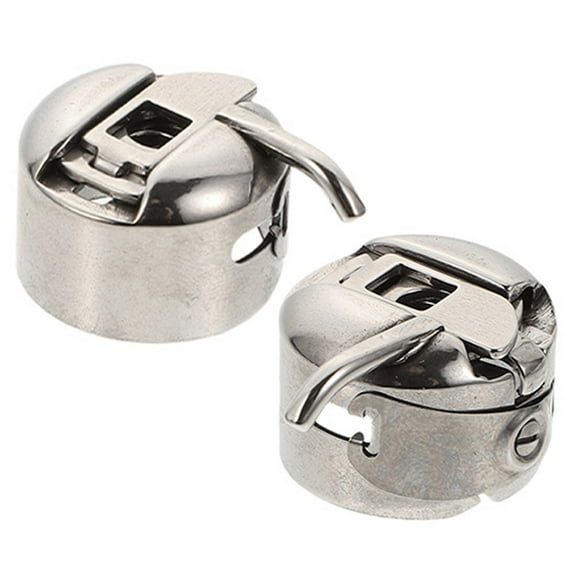 WEUVEB Universal Replacement Bobbin Case 2-Pack for Sewing Machines, Small Parts 0.86x0.86x0.59in