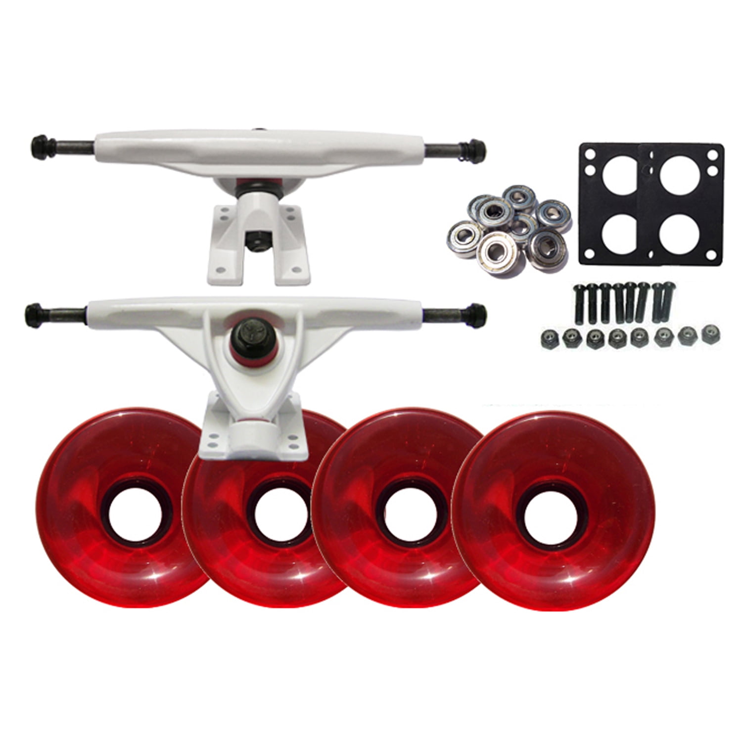 REVERSE KINGPIN LONGBOARD Skateboard TRUCKS RED WHEELS