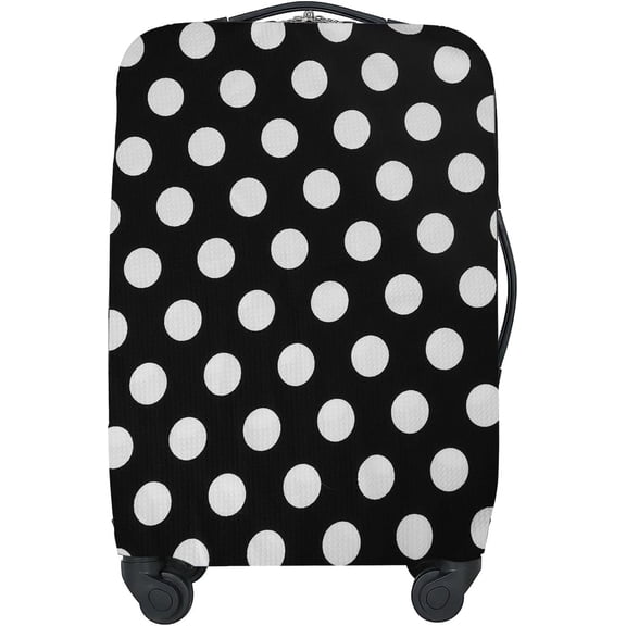 Travel Luggage Cover with Polka Dot Pattern, Elastic Suitcase Sleeve Protector, Fits 24–25 Inch Luggage, Size L