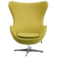 thumbnail image 4 of Flash Furniture Wool Fabric Swivel Tilt Lock Egg Chair in Yellow, 4 of 4