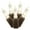 Warm White, variant on Vickerman 50 Pure White Italian LED Single Mold light on Brown Wire, 25' Christmas Light Strand