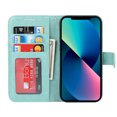 thumbnail image 7 of Dteck Case For iPhone 13,360 Protection Shockproof Magnetic Flip PU Leather Wallet with Wrist Strap Stand Cover.For iPhone 13,Green, 7 of 7