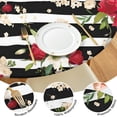 thumbnail image 4 of Pioneer Flower Floral Print Pattern Round Fitted Tablecloth with Elastic Edge,Dining Table Cover Waterproof,Outdoor Round Tablecloth for Camping,Dining,Indoor and Outdoor, 4 of 7