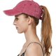 thumbnail image 3 of JM Gorra de béisbol de algodón lavada en rojo y gris desgastado de 2 piezas para mujer JM, 3 of 5