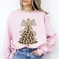 thumbnail image 6 of Leopard Christmas Tree Graphic Sweatshirt for Women, Holiday Winter Pullover, 6 of 8