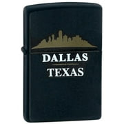 Dallas Skyline Black Matte Zippo Lighter