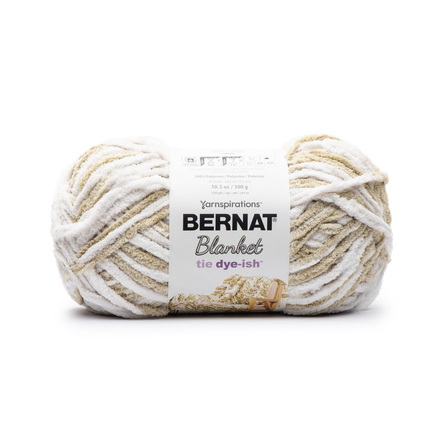 Bernat® Blanket Tie Dye-ish™ Yarn (2 Pack), Polyester #6 Super Bulky, 10.5oz/300g, 220 Yards, Value 2-Pack Blanket Yarn