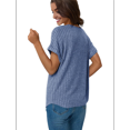 thumbnail image 3 of Women Short Sleeve Tunic Tops Blue XL, 3 of 7