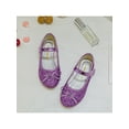 thumbnail image 5 of Fangasis Kids Dress Shoes Casual Mary Jane Comfort Flats Uniform Sparkling Princess Shoe Purple 10C, 5 of 6