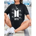 thumbnail image 4 of Playeras Manga Corta Mujer Negro Bts Oversize K-pop Camiseta, 4 of 7