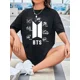 thumbnail image 4 of Playeras Manga Corta Mujer Negro Bts Oversize K-pop Camiseta, 4 of 7