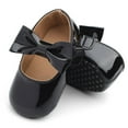 thumbnail image 5 of MHZLDYZ Baby Shoe Socks Toddler Kids Baby Girls Patent Leather Cute Bow Firstwalk Hook&Loop Casual Shoes Shoe Socks Baby Shoes for Toddler Boys Toddler Shoes Boys(Black,3), 5 of 6