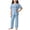 Blue, variant on Edvintorg Loungewear for Girls Cute Printed Crew Neck Short Sleeve Loose Fit Casual Tops and Pants Size 2-15