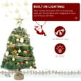 thumbnail image 4 of Christmas Tree with Lights, 20IN Tabletop Pre-lit Christmas Tree with Rich Decorations, Mini Artificial Tree Shiny Ornaments & Light String for Xmas, Green Small Lighted Tree for Home Decor, 4 of 6