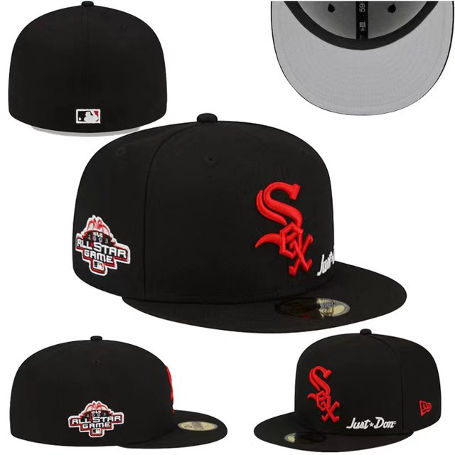 Chicago Blanco Sox fit Gorra No Ajustable Béisbol Completo Cerrado Hip Hop2366
