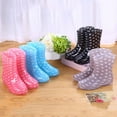 thumbnail image 5 of Mzoazpie Women's Rain Boots, Waterproof Non- Ankle-High Boots, Polka Dot Print Shoes Outdoor, 5 of 5