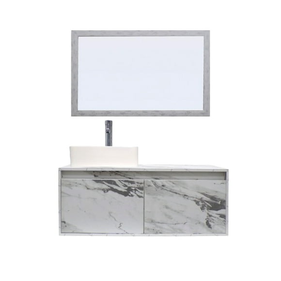 Gabinete De Baño GOVA Con Espejo Decorativo Minimalista