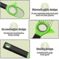 thumbnail image 2 of Herramienta 3 en 1 para cortar aguacates con mango ergonómico, pelador, deshuesador y cortador de aguacates multifuncional (negro + verde), 2 of 3