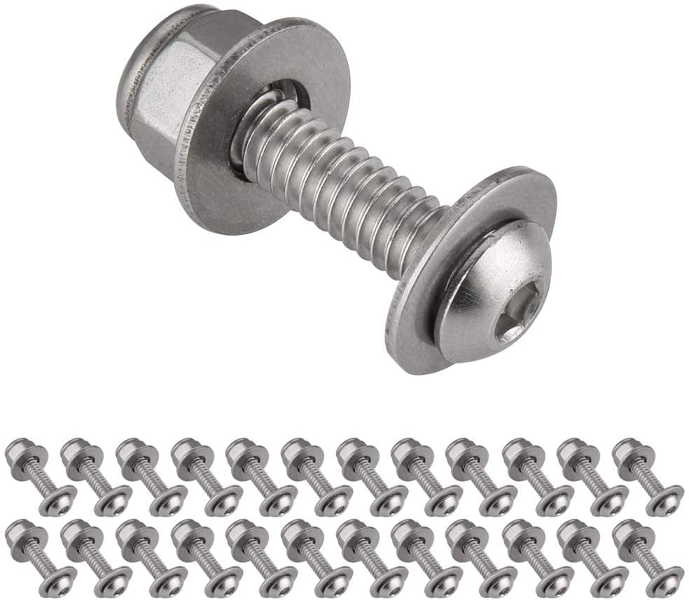 NUTS A2 STAINLESS STEEL SOCKET BUTTON DOME HEAD WASHERS M8 x 35MM x 5 SETS 