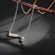 thumbnail image 5 of Women Fashion Wine Glass Crystal Rhinestone Heart Pendant Necklace Jewelry--White-Model code 29419 White, 5 of 5