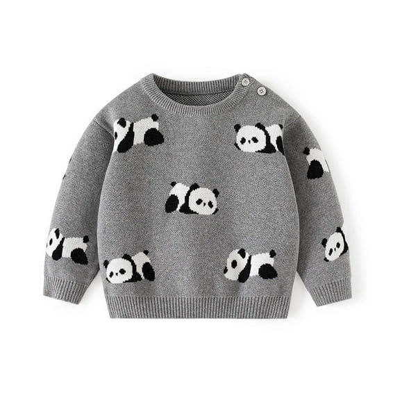Huowey Kids Sweaters Knit Crewneck Long Sleeve Gradient Pullover Holiday Dailywear, 5-6 Years