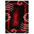 thumbnail image 2 of Rugsotic Carpets Hand Tufted Shag Polyester Eco-Friendly Area Rugs - 4'x6', Rectangle, Red Black, Plain Solid Design, High Pile Handmade Anti Skid Rugs for Living Room, Bed Room K00026, 2 of 5