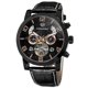 thumbnail image 1 of Forsining Moda Relojes de los hombres Banda de cuero Noctilucente Movimiento mecánico Impe Abanopi Mirar, 1 of 5