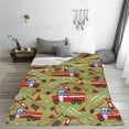 thumbnail image 5 of Zufioo Cartoon Fire Truck Fleece Blanket Queen Size,Plush Bed Blanket,Ultra Soft Throw Blanket,Plush Fuzzy Cozy Blanket Perfect for Bed,Couch-40"x30", 5 of 7