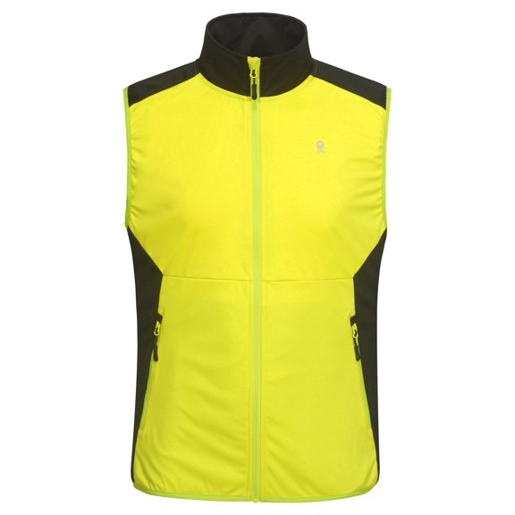 Men's Water-resistant Outerwear Vests, Stretch Windproof Vest for Cycling, Running, Golf (Green S)