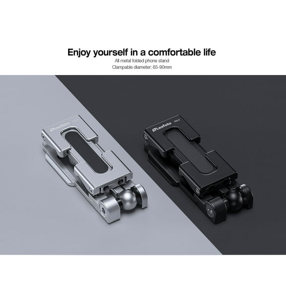 Leofoto PS-3 Multi-functional Foldable Cellphone Stand with Arca-Compatible Dovetail and Cold Shoe Mount