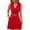 Red dress 92, variant on Easter Dress Sleeveless V-Neck Solid Mini Dress, Wrap Style with Gold Chain Belt and Pockets A-line Dress for Party Prom Daily Easter Dress
