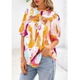 thumbnail image 5 of PRETTYGARDEN Floral Tops for Women Blouses Dressy Casual Summer Trendy Outfits Boho Pleated Short Sleeve Shirts, 5 of 7