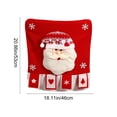 thumbnail image 3 of A Christmas Decorations Restaurant Christmas Chair Covers Santa Claus Snowman Figurine Chair Back Cover Decorations 20.87 X 18.11 Inches Cloth Color A, 3 of 6