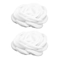 thumbnail image 1 of 1 par de hebillas de tela para zapatos de camelia, hechas a mano, con diseño único de flor de camelia., 1 of 7